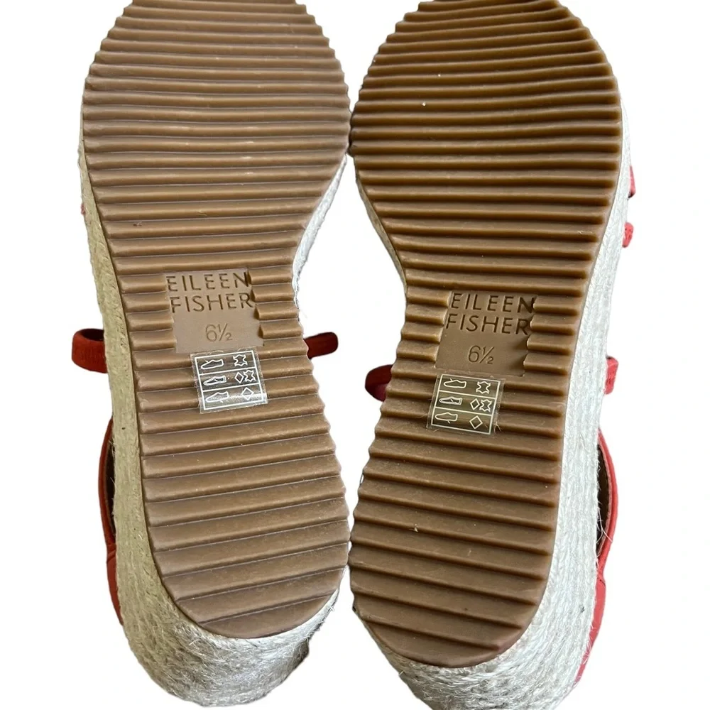 Eileen Fisher Wanda‎ Zip Back Espadrilles Strappy Women Size 6.5 New With Scuffs